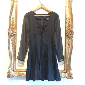 Vintage Rampage LBD mini with sheer sleeves